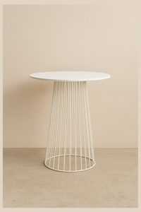 Furniture: Bar Leaner Bird Cage White