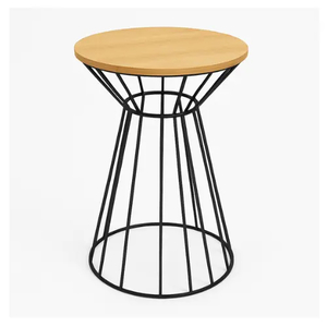 Furniture: Wooden Top Standing Bird Cage Bar Leaner – Black