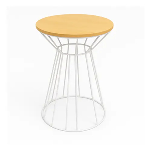 Wooden Top Standing Bird Cage Bar Leaner – White