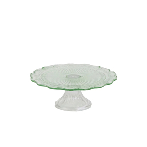 Cake Stands - Insphire Wedding, Party and Event Hire: Cake Plate Vintage Green Glass Small