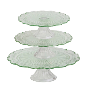 Cake Stands - Insphire Wedding, Party and Event Hire: Cake Stand Vintage Green Set (3pcs)