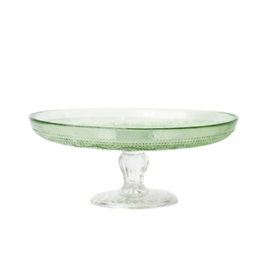 Cake Stands - Insphire Wedding, Party and Event Hire: Cake Stand Upturn Glass Green Small