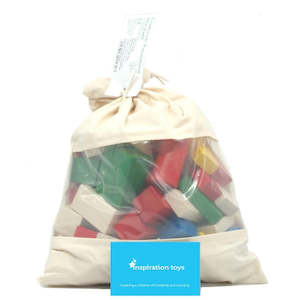 Wooden Blocks: Wooden blocks for kids - 70 pieces