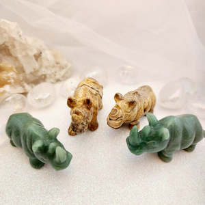 Crystal Rhino (assorted crystals. approx. 5-5.7x2-2.2cm)