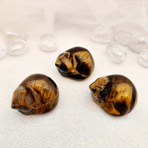Gold Tiger's Eye Cat (assorted. approx. 2.5x3.8x3.5cm)