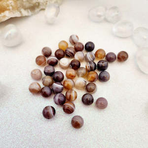 Beads Other Crafts: Botswana Agate Bead (assorted. round. approx. 8mm)
