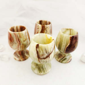 Banded Calcite Mini Goblet (assorted. approx. 7.5x5cm)