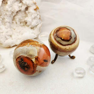 Crystals Fossils: Polychrome Jasper Sphere (assorted. approx. 5.9-6.3cm diameter)