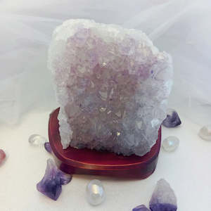 Crystals Fossils: Amethyst Cluster Lamp (approx. 17x13.2cm)