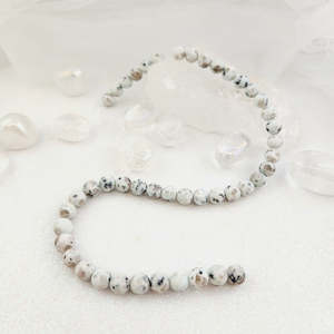 Beads Other Crafts: Kiwi/Sesame Jasper Frosted Bead Strand (assorted. approx. 45-47x8mm beads)