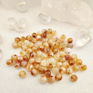 Beads Other Crafts: Citrine Bead (heat treated. assorted. approx. 8mm)