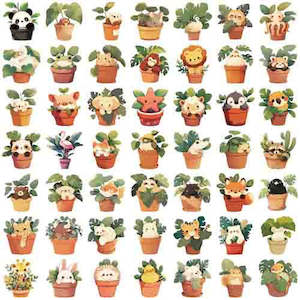 Pot Critter Self Adhesive Sticker (assorted designs)