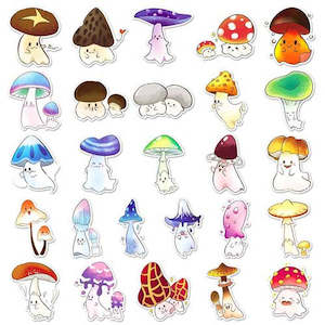 Beads Other Crafts: Cute Mushroom Self Adhesive Sticker (assorted. approx. 3-8cm)