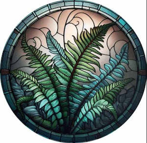 Aotearoa Inspired: Fern Stained Glass Hanging
