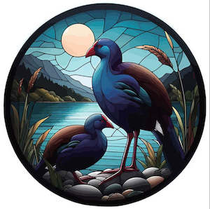 Aotearoa Inspired: Pukeko Stained Glass Hanging