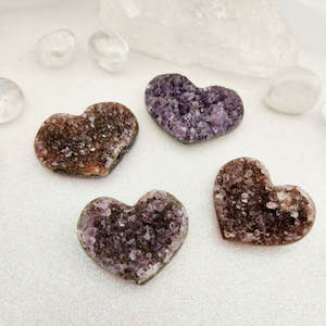 Amethyst Druzy Heart (assorted. approx. 3.5-3.8x4.2-4.8cm)