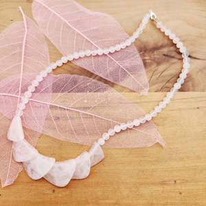 Rose Quartz Beaded Necklace