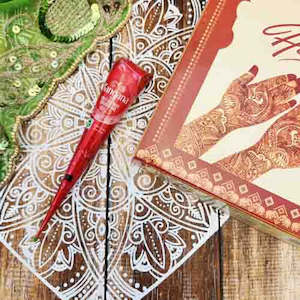 Personal Health Items: Kangana Red Fast Mehandi Henna Cone (approx. 25g)