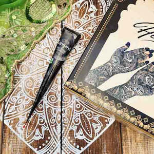 Personal Health Items: Kangana Black Fast Mehandi Henna Cone (approx. 25g)