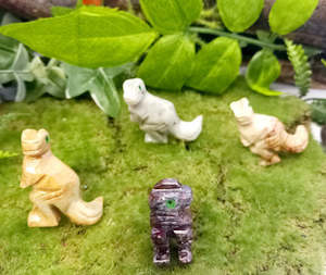 Woodland Grotto: Soapstone T-Rex Dinosaur (assorted. approx. 3.7-3.9x3cm)