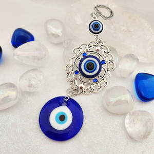 World Spirituality: Blue Eye aka Evil Eye Flower Hanging