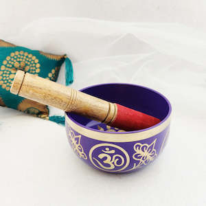Purple Tibetan Singing Bowl (approx. 14cm diameter)