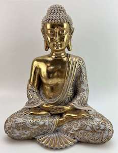 Gold & White Buddha (approx. 31x26cm)