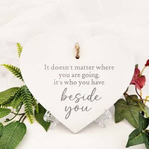 Inspirational Heart Sign (assorted. approx. 13x14cm)