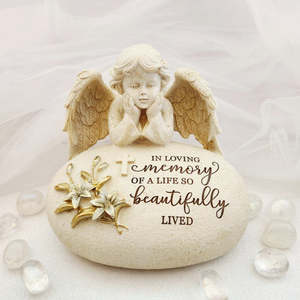 Inspirational Heartfelt Gifts: In Loving Memory Angel Rock (approx. 15x16cm)