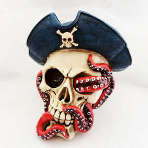 Mystical Magical: Pirate Skull w. Octopus (approx. 15x15cm)