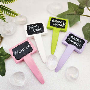 Mystical Magical: Fairy Garden Stake Signs (assorted. approx. 7.2x3.6cm)