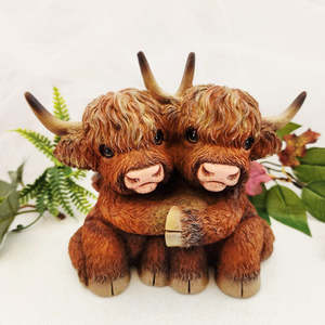 Woodland Grotto: Loved Up Highland Cows (Nemesis Now. apaprox. 12.5x15.5cm)x
