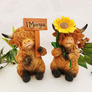 Woodland Grotto: Highland Cow (moo you or sunflower. approx. 12.5x6cm))