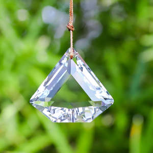 Wall Art Hanging Gifts: Pentagon Faceted Hanging K9 Glass Prism