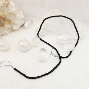 Blue Sandstone Man Made Faceted Rondelle Bead Strand, 3mm Beads, Assorted