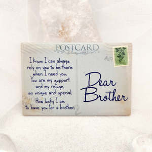 Inspirational Heartfelt Gifts: Dear Brother Postcard Magnet