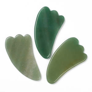 Personal Health Items: Green Aventurine Gua Sha Massage Tool, Assorted