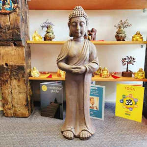 World Spirituality: Standing Buddha Statue (approx. 77x26x18cm)