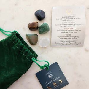 Crystals Fossils: Earth Element Zodiac Crystal Kit