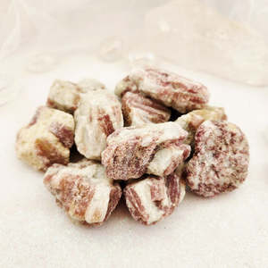 Crystals Fossils: Pink Tourmaline in Quartz Rough Rock