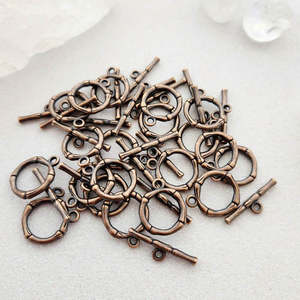 Bronze Coloured Toggle Clasp (2 piece set. hoop diameter approx. 9mm)