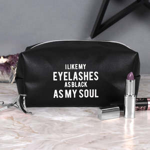 I Like My Eyelashes as Black as My Soul Makeup Bag
