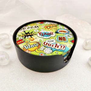 Everything Else: Comic Words Coasters (set of 6)