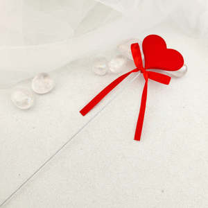 Red Heart on a Stick (approx. 27x5cm)
