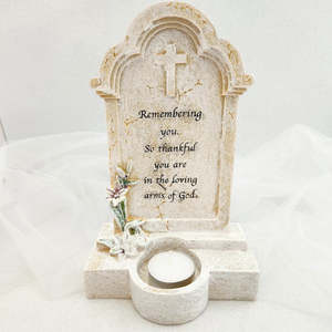 Inspirational Heartfelt Gifts: Remembering You Memorial Candle Holder (approx. 22cm)
