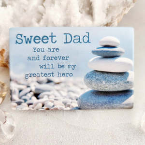 Inspirational Heartfelt Gifts: Sweet Dad Magnet (approx. 5x 8cm)