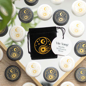 Yin Yang Marble Meditation Stone