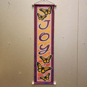 World Spirituality: Joy Butterfly Affirmation Banner (approx. 60x15cm)