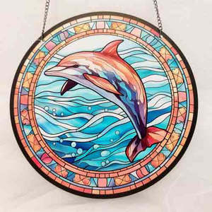 Wall Art Hanging Gifts: Dolphin Hanging (approx. 20cm diameter)