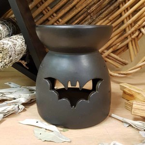 Mystical Magical: Bat Oil Burner | Ceramic | Black